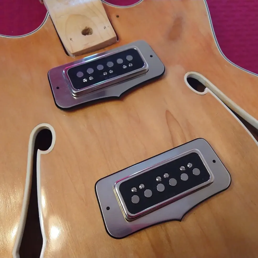 Guitar with custom nickel plated parts